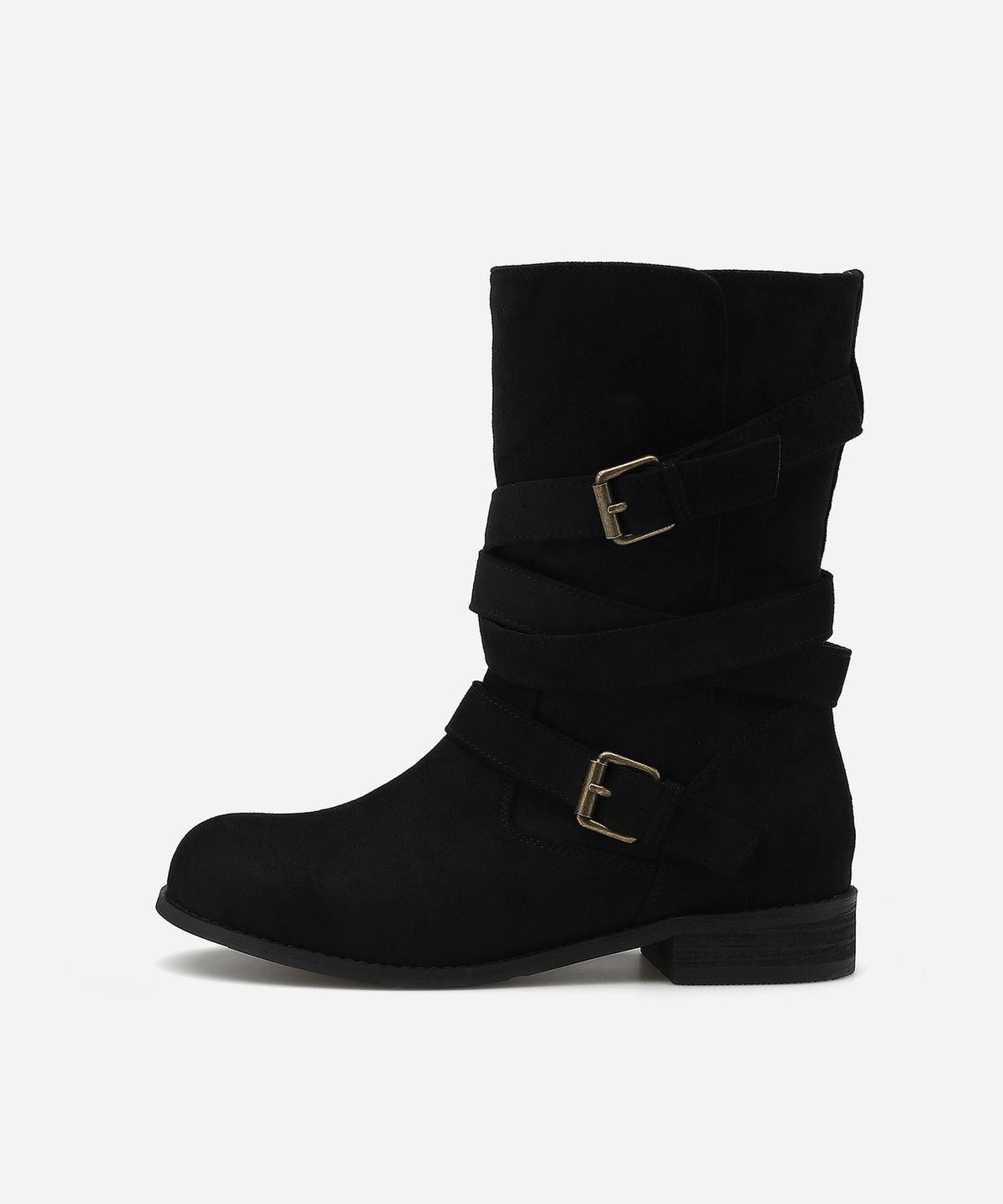 솔트앤초콜릿(SALT AND CHOCOLATE) 라운드 토 벨티드 미들부츠 412446007 (3cm/3colors)