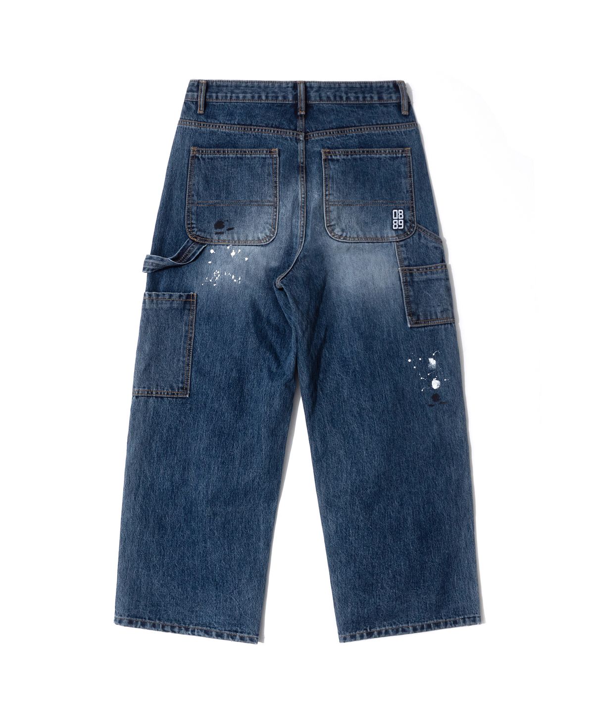 큐티에잇 가먼츠(QT8 GARMENTS) RG Painted Double Knee Washed Pants (Blue)