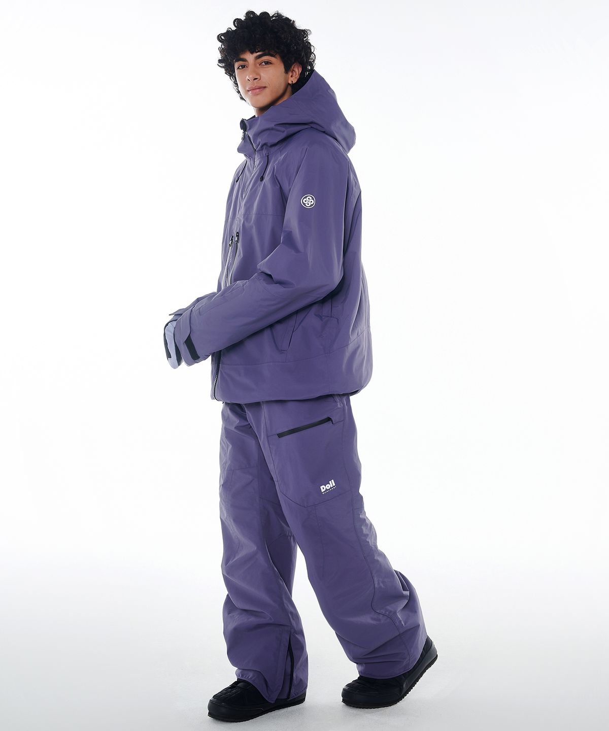 돌아우터웨어(DOLL OUTERWEAR) 2425 보니타 자켓&팬츠 보드복 세트 퍼플 남녀공용