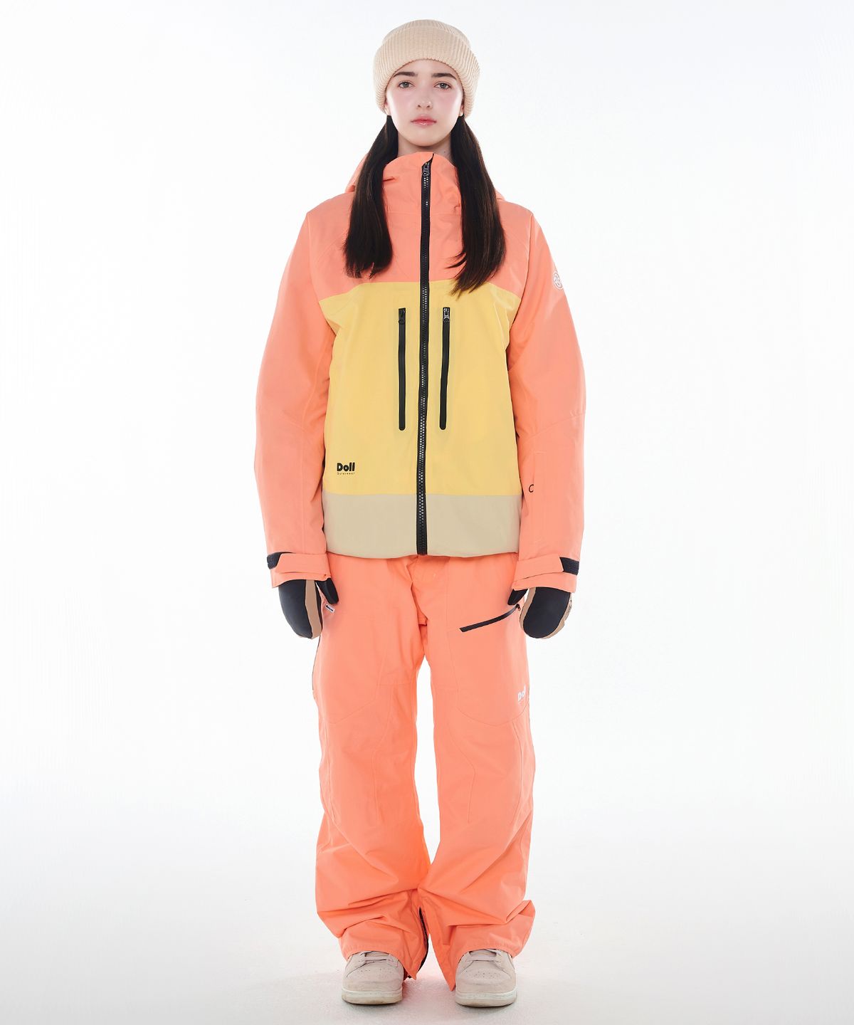 돌아우터웨어(DOLL OUTERWEAR) 2425 보니타 자켓&팬츠 보드복 세트 피치 남녀공용