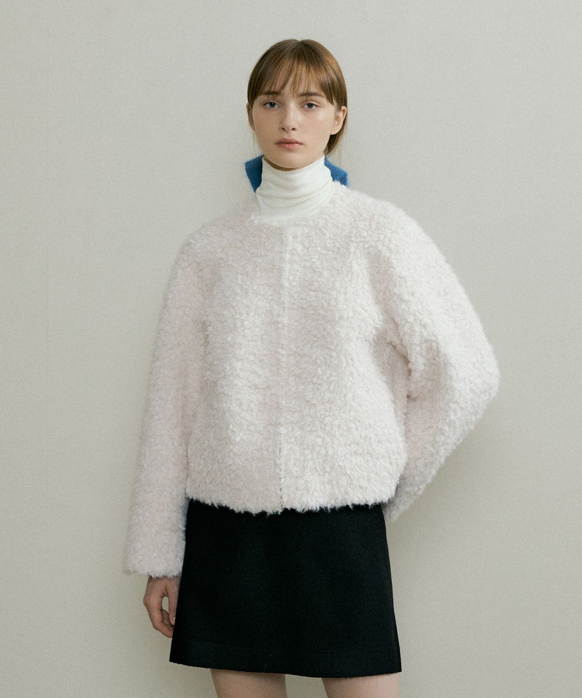 더페니(THE PENNY) FAKE FUR SHEARING JACKET - Ivory