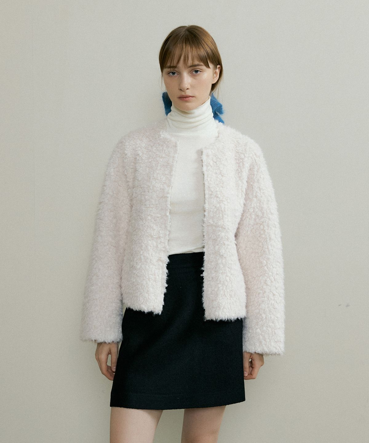 더페니(THE PENNY) FAKE FUR SHEARING JACKET - Ivory
