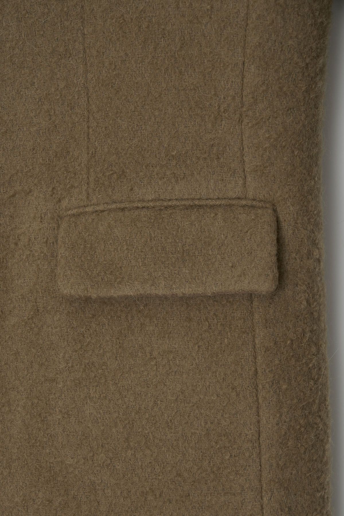 더페니(THE PENNY) THREE BUTTON ALPACA LONG COAT - Khaki Beige