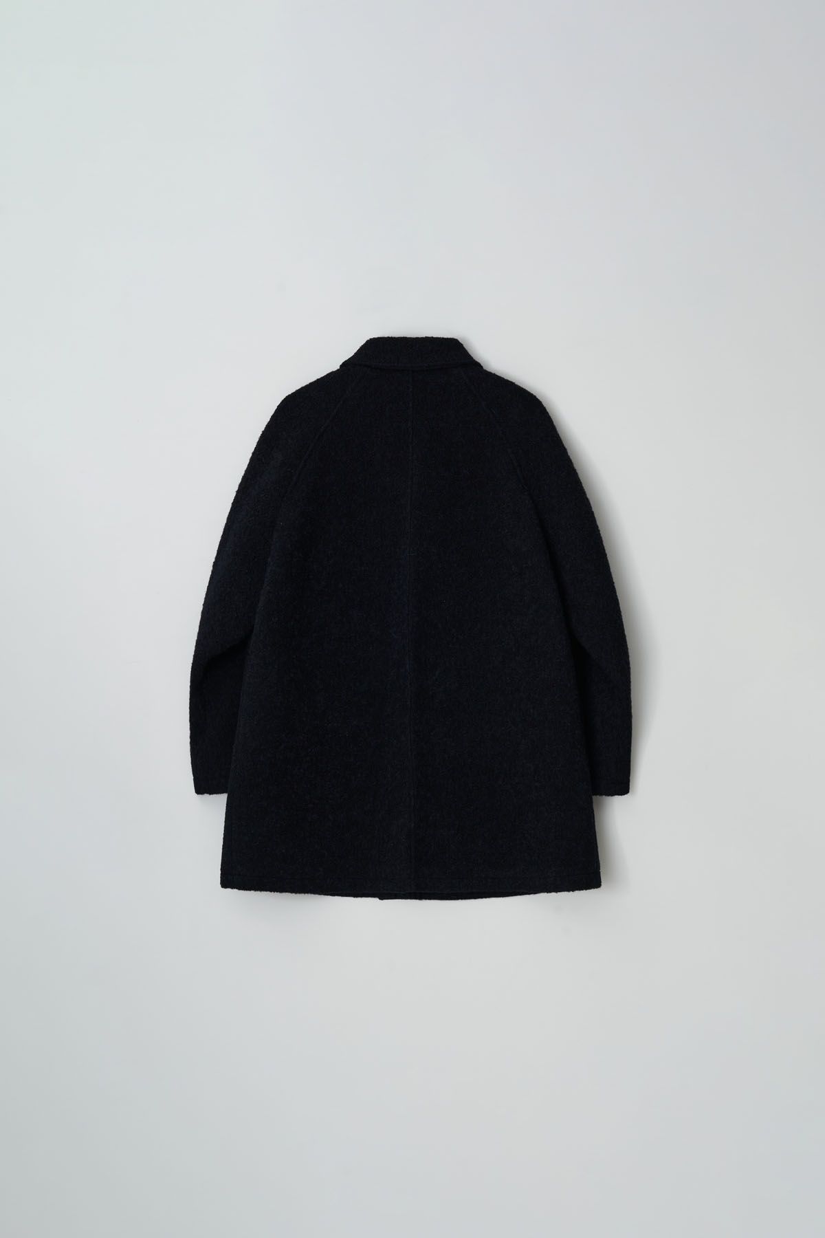 더페니(THE PENNY) ALPACA BOUCLE HALF ZIPUP COAT - Navy