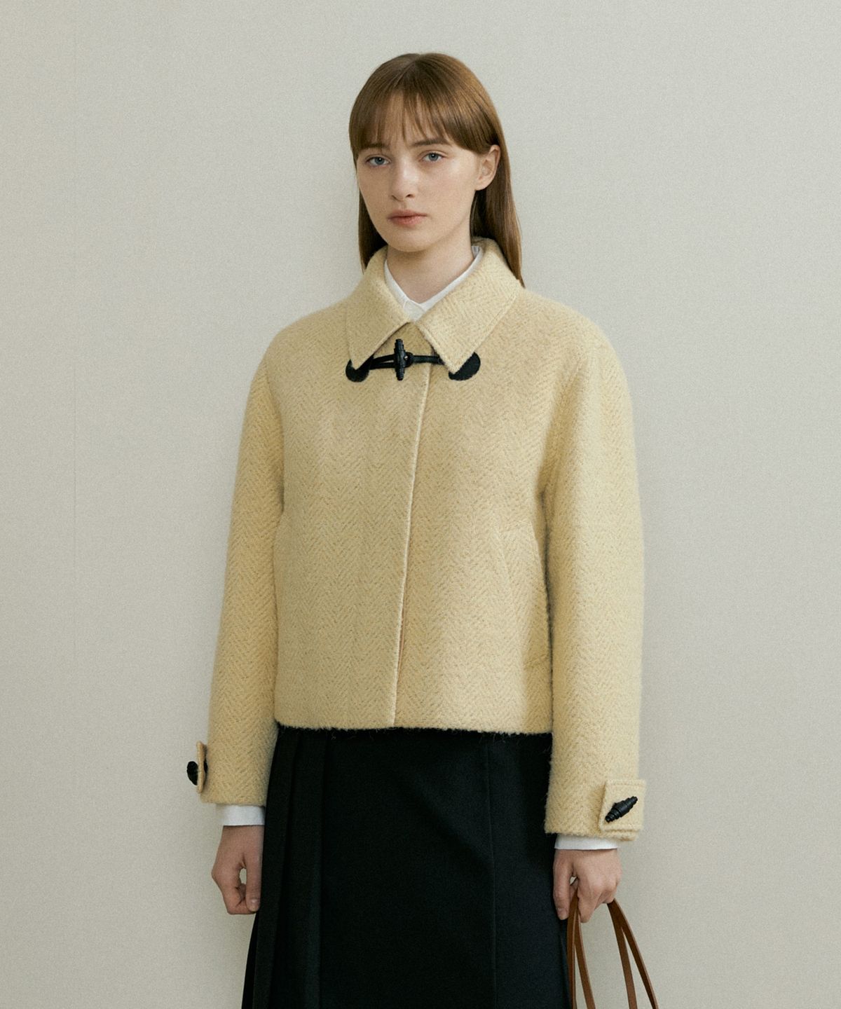 더페니(THE PENNY) WOOL DUFFLE SHORT COAT - Butter