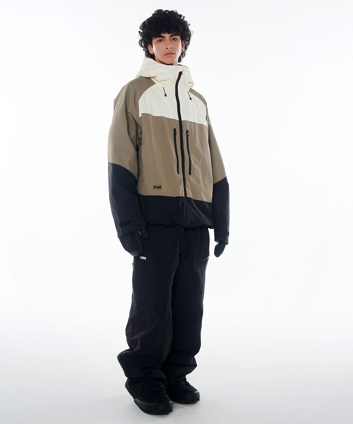 돌아우터웨어(DOLL OUTERWEAR) 2425 보니타 자켓&팬츠 보드복 세트 카키 남녀공용