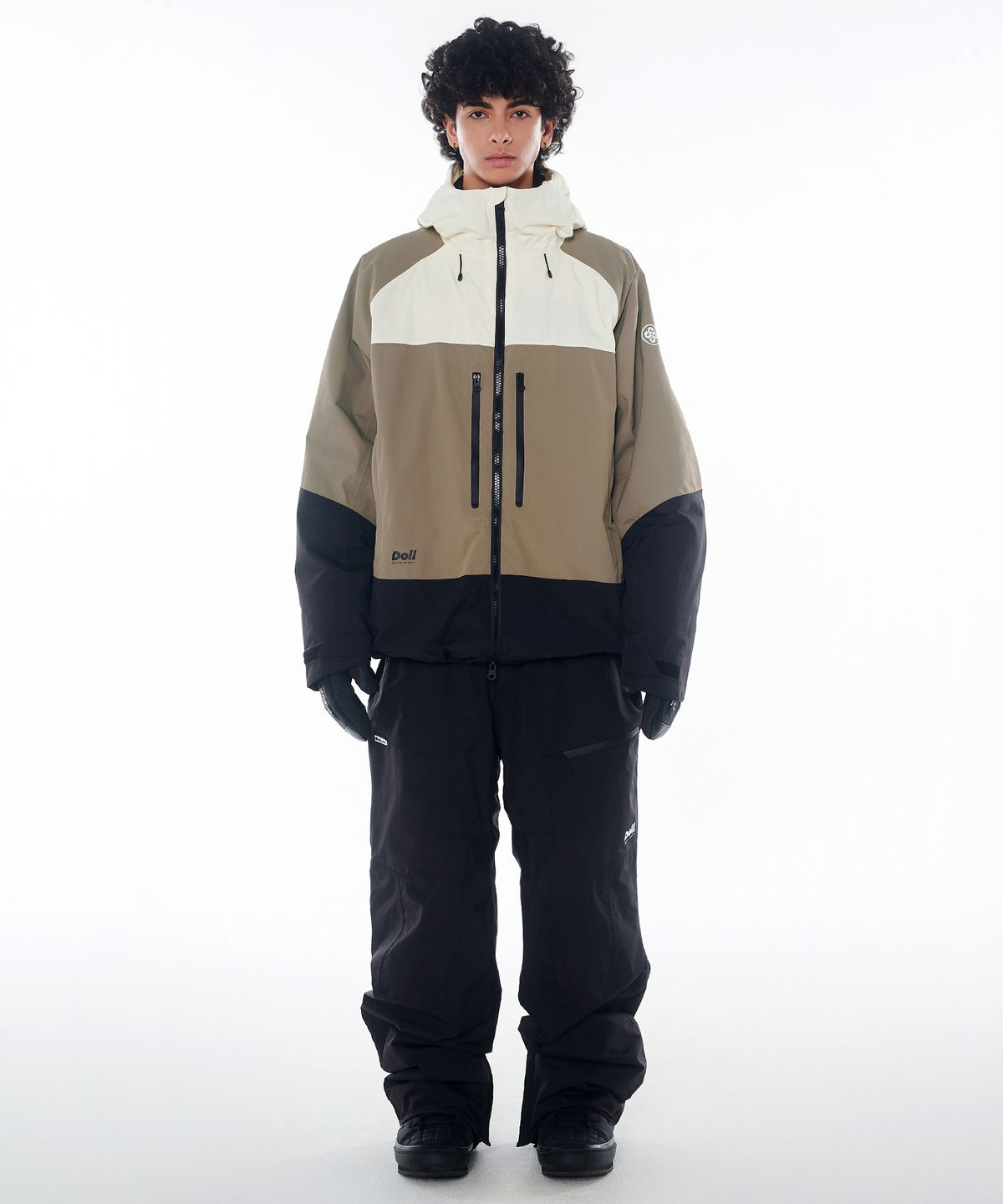 돌아우터웨어(DOLL OUTERWEAR) 2425 보니타 자켓&팬츠 보드복 세트 카키 남녀공용