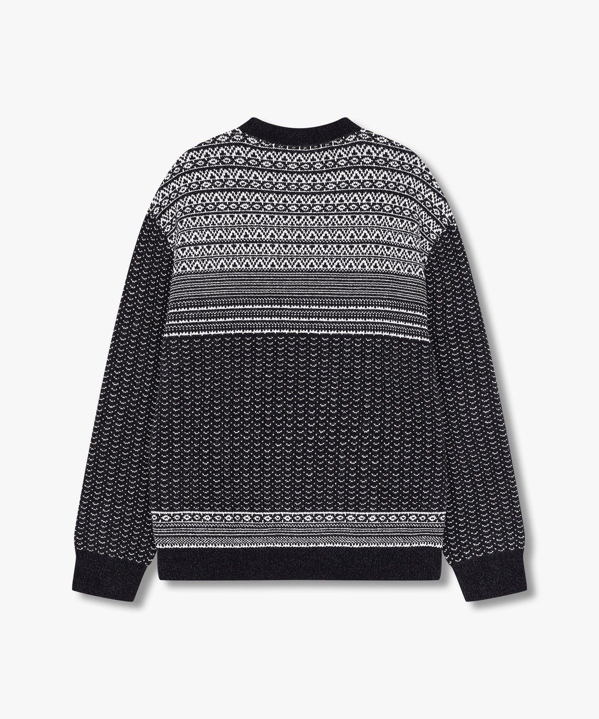 아르마니 익스체인지(ARMANI EXCHANGE) 남성 패턴드 크루넥 니트 풀오버_블랙 A414332030