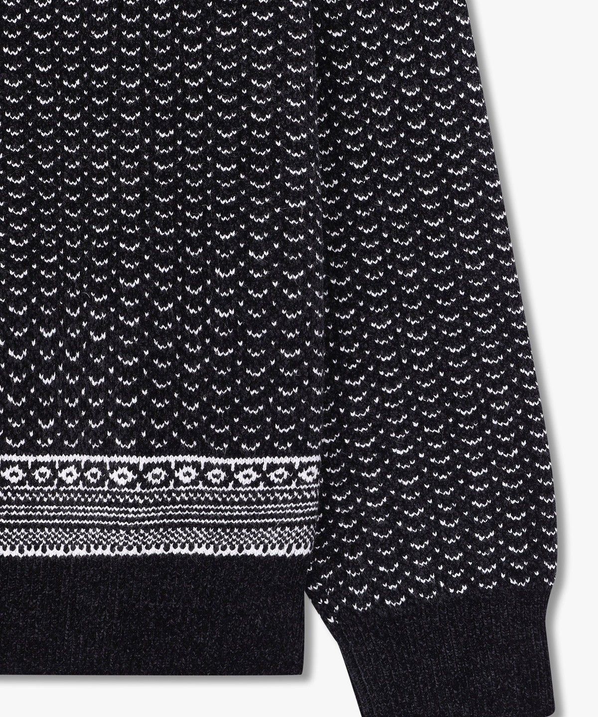 아르마니 익스체인지(ARMANI EXCHANGE) 남성 패턴드 크루넥 니트 풀오버_블랙 A414332030