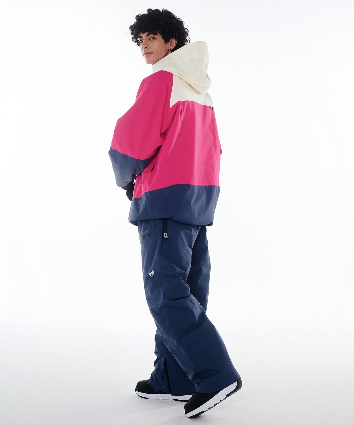 돌아우터웨어(DOLL OUTERWEAR) 2425 보니타 자켓&팬츠 보드복 세트 로즈 레드 남녀공용