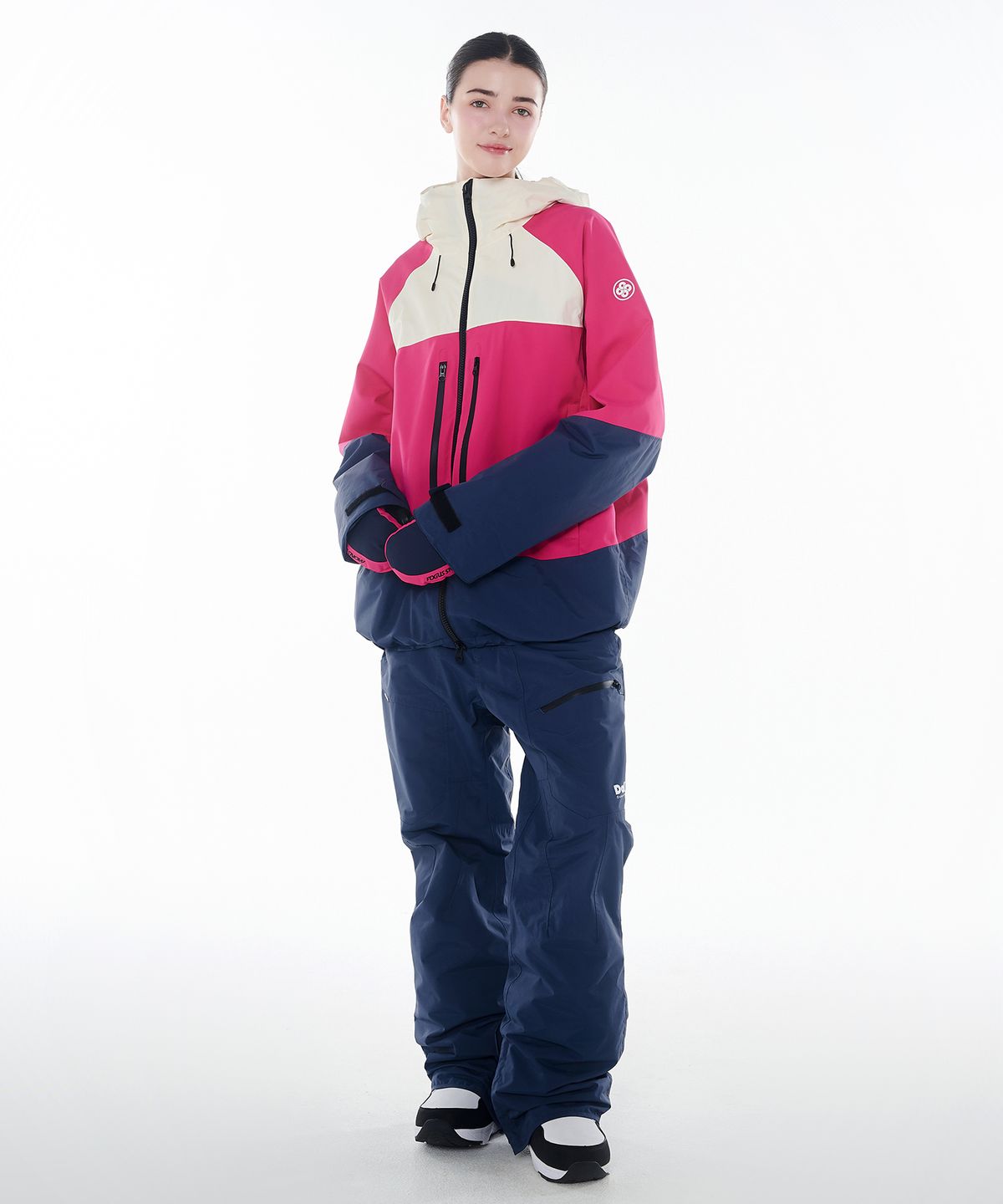돌아우터웨어(DOLL OUTERWEAR) 2425 보니타 자켓&팬츠 보드복 세트 로즈 레드 남녀공용