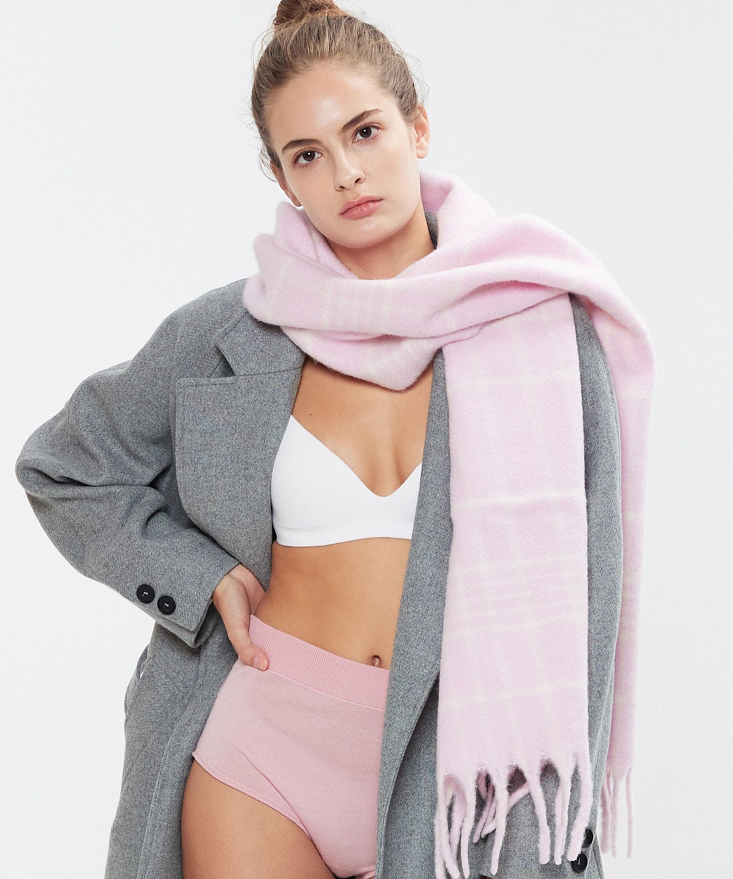 MUSINSA公式 | BRIGHTEN ヘイリーフェイルピンクマフラー