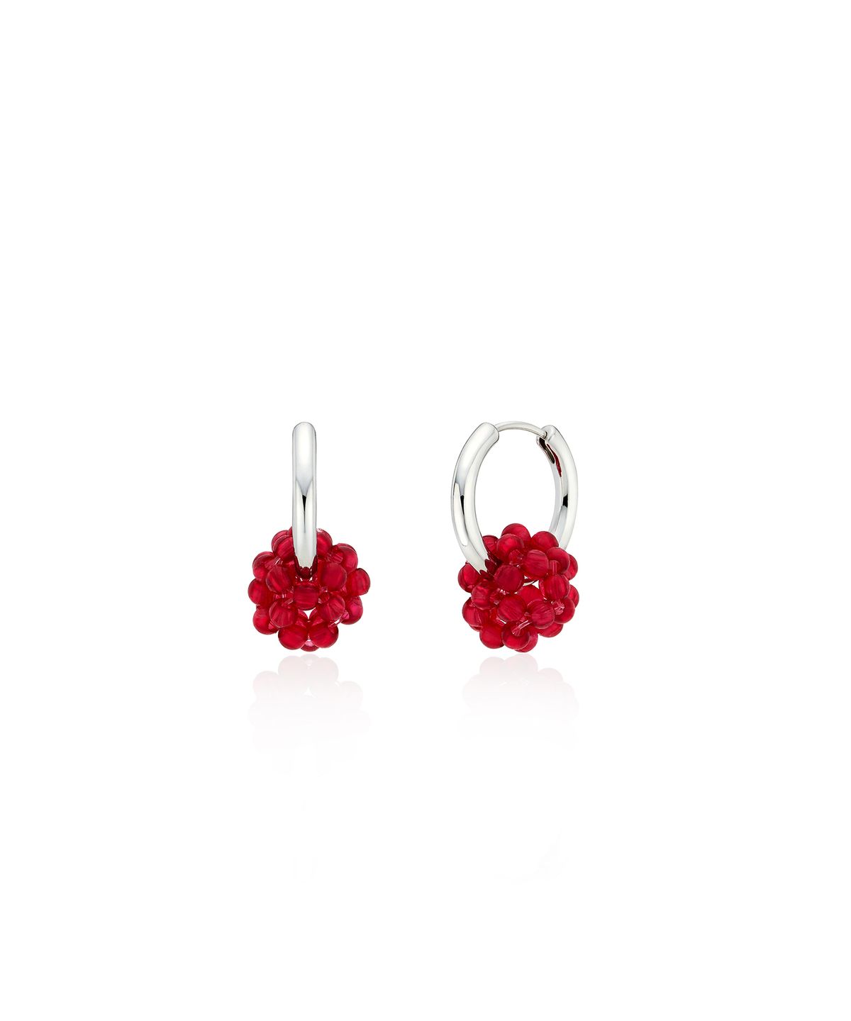 하스(HAS) HU006 Red beads ball earrings