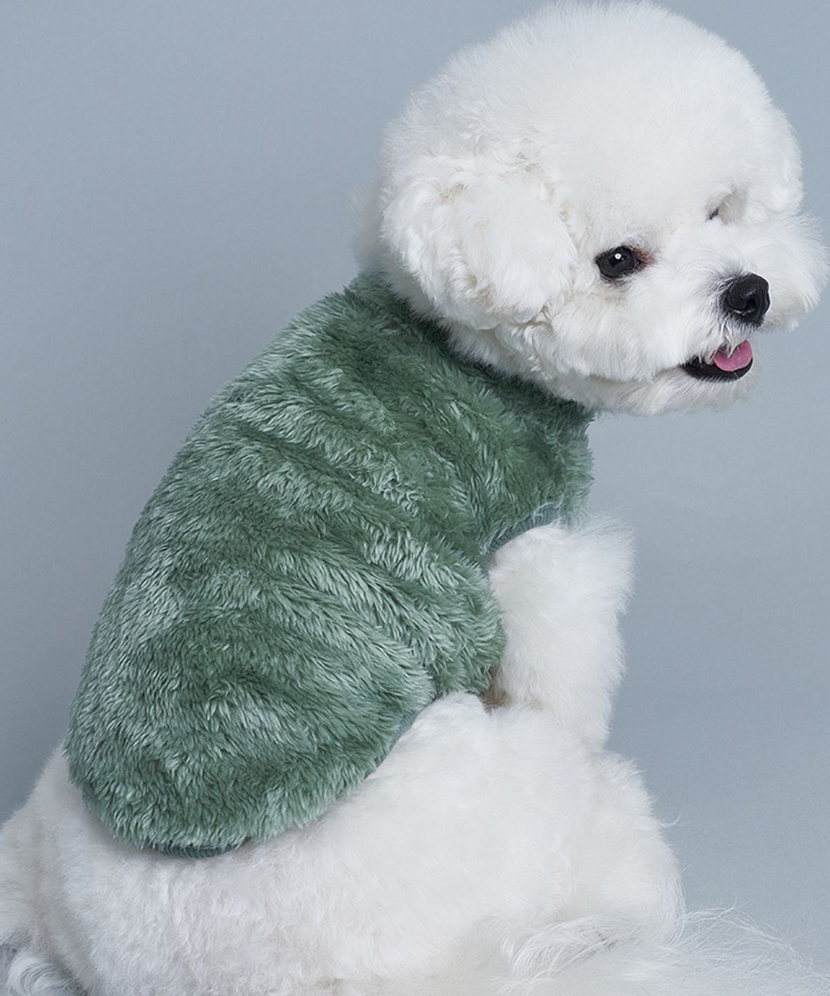 도그아이(DOGI) 강아지 보아 후리스 그린