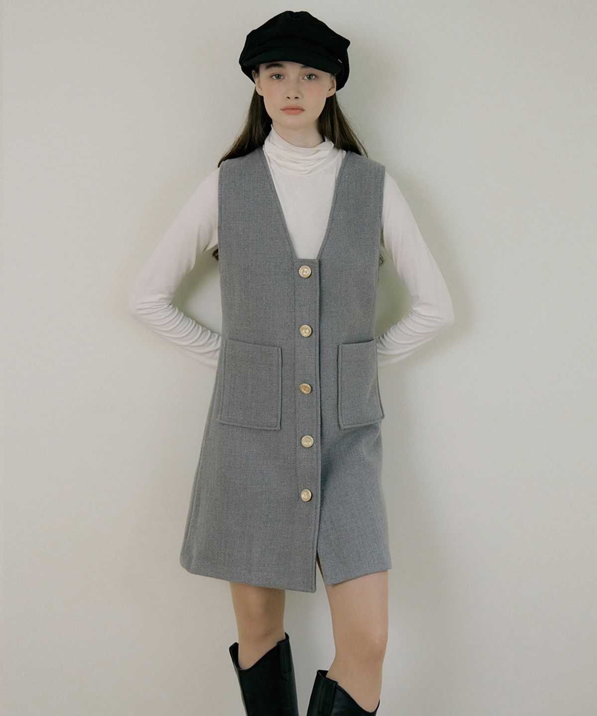 리올그(REORG) EOT LAYERED WOOL MINI OPS GRAY