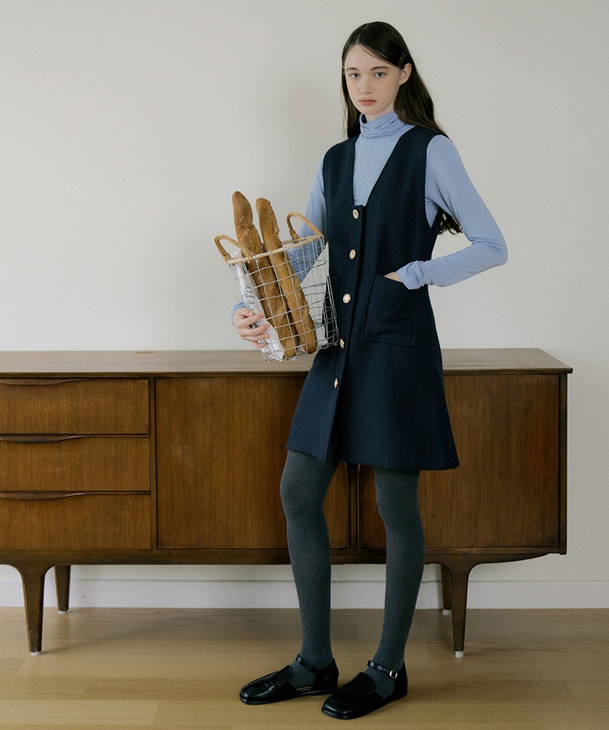 리올그(REORG) EOT LAYERED WOOL MINI OPS NAVY