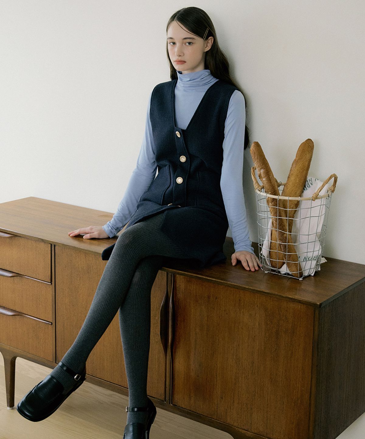 리올그(REORG) EOT LAYERED WOOL MINI OPS NAVY