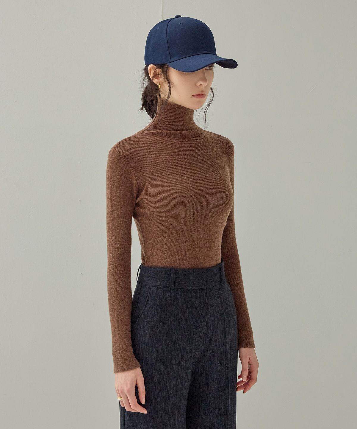 논앤논(NON AND NON) HIGH TURTLENECK KNIT_NFKN4135 (BROWN)