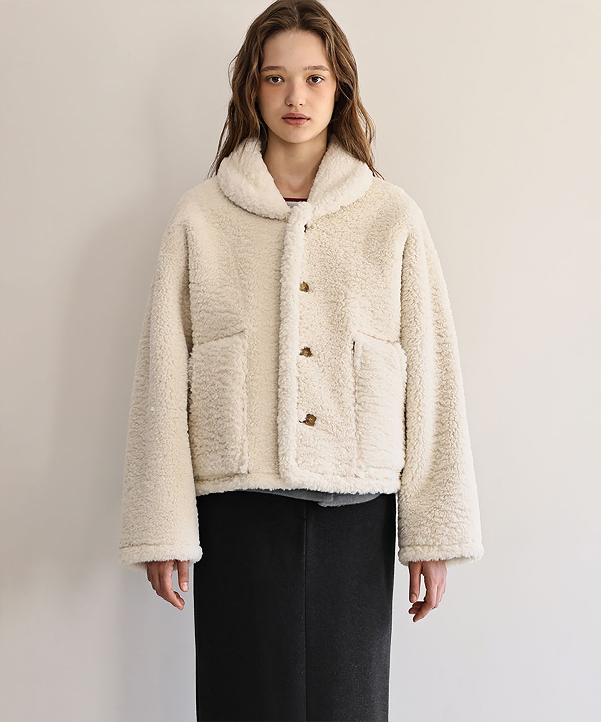 앤니즈(ANDNEEDS) Shawl collar reversible jacket (camel)