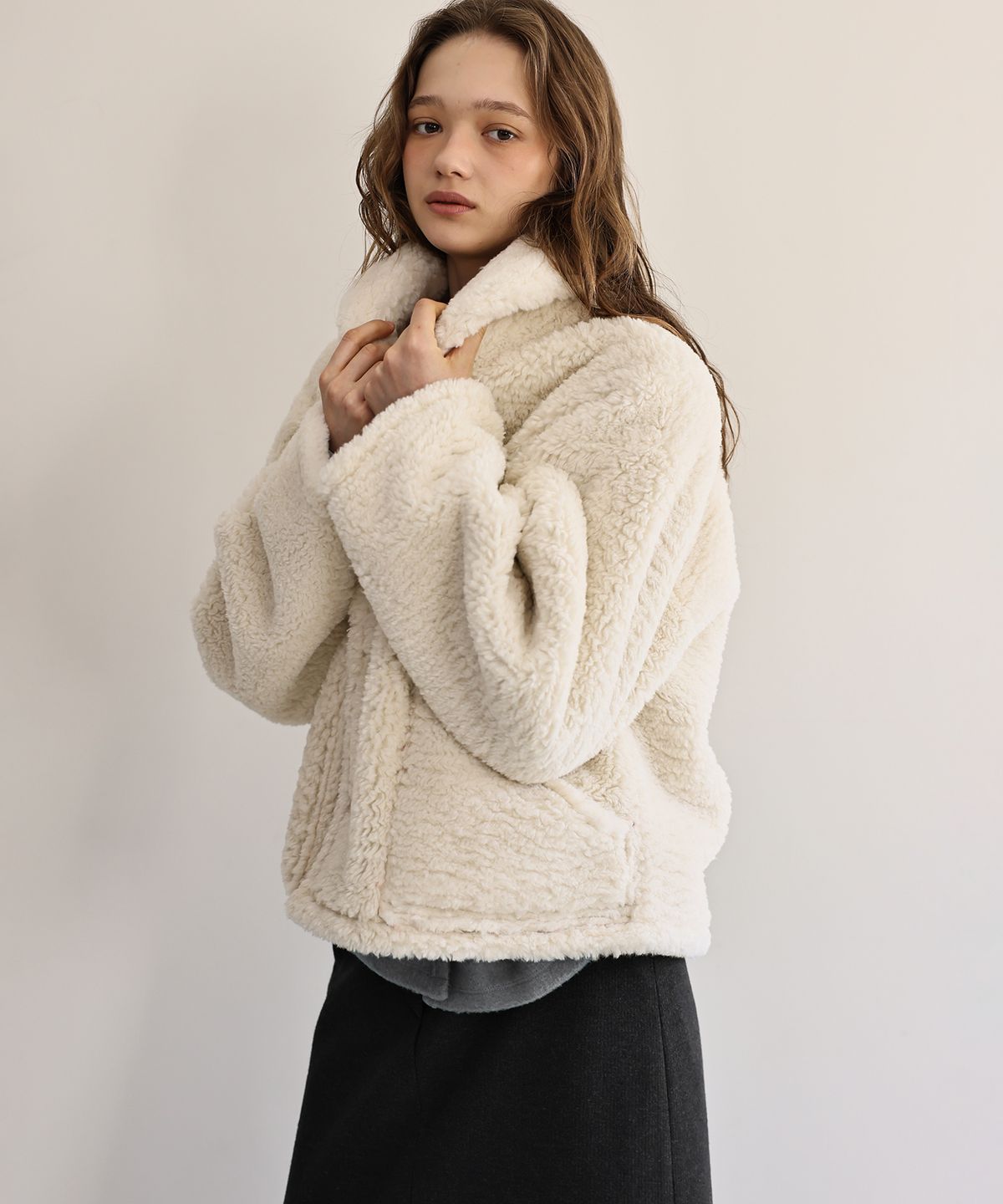 앤니즈(ANDNEEDS) Shawl collar reversible jacket (camel)