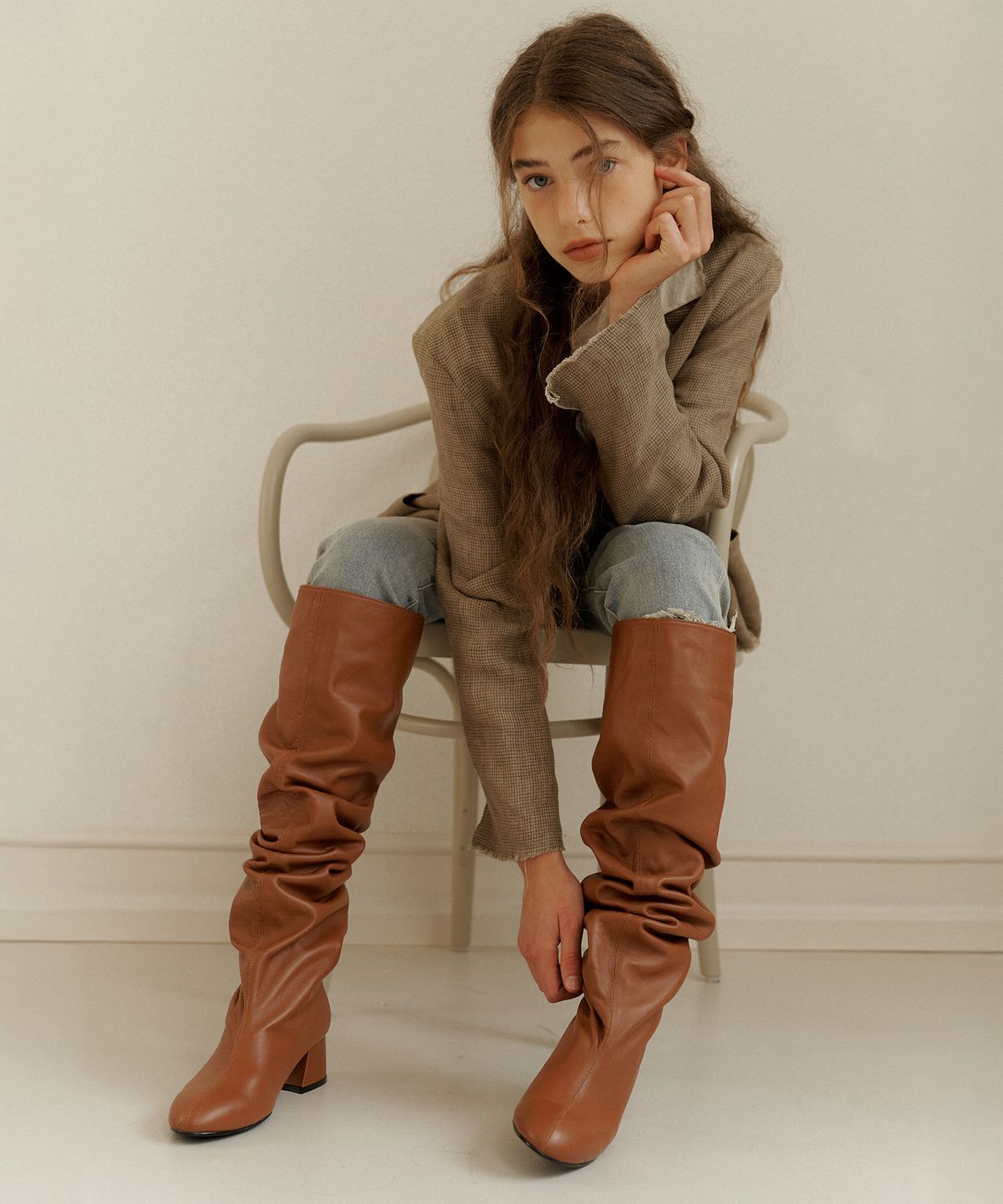 더조히(THE JOHI) Maeve Knee-High Boots_2.5CM, 5CM