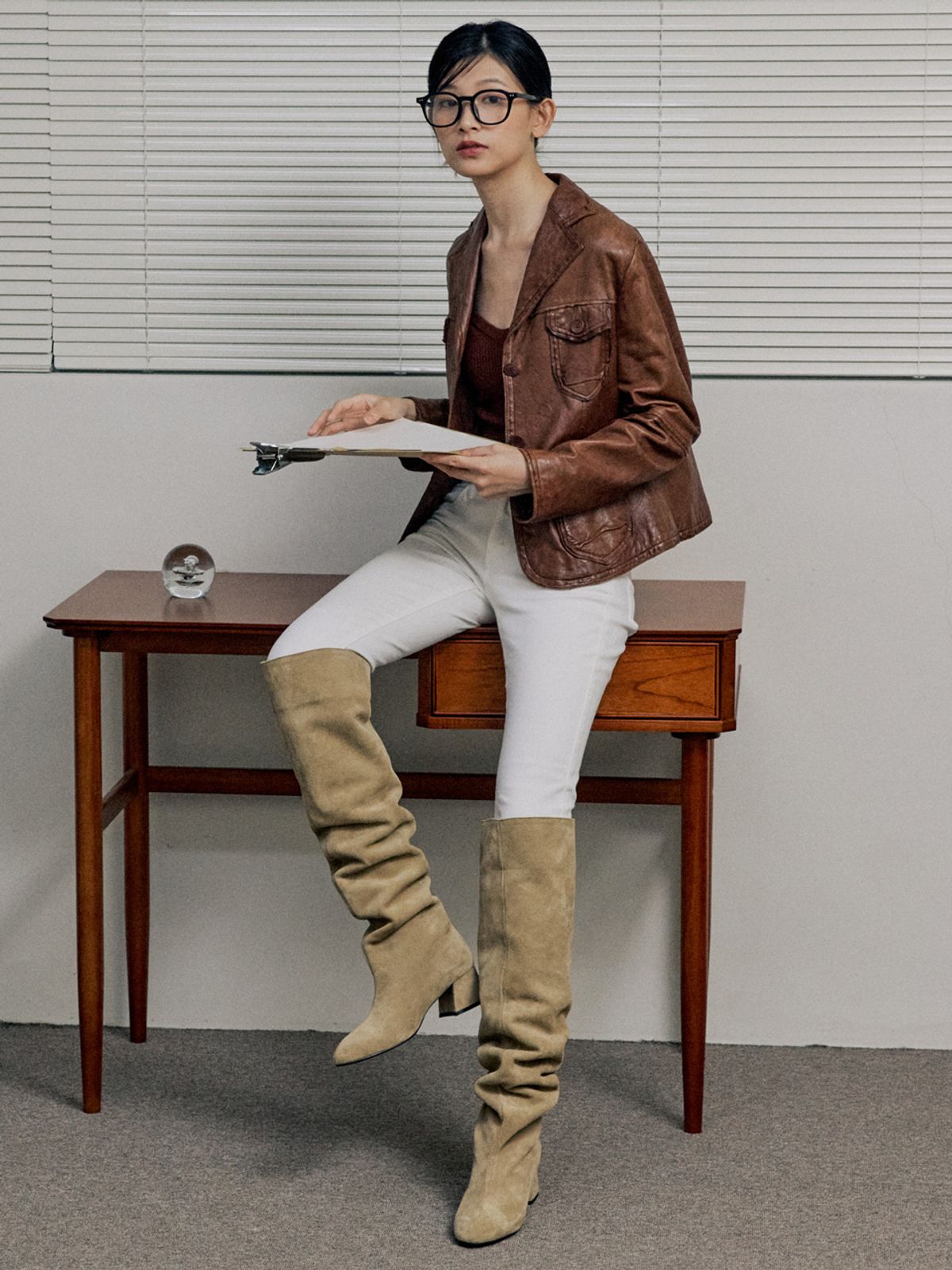 더조히(THE JOHI) Vintage Knee-High Boots_2.5CM, 5CM