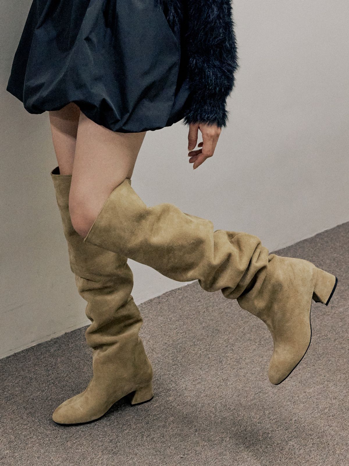 더조히(THE JOHI) Vintage Knee-High Boots_2.5CM, 5CM