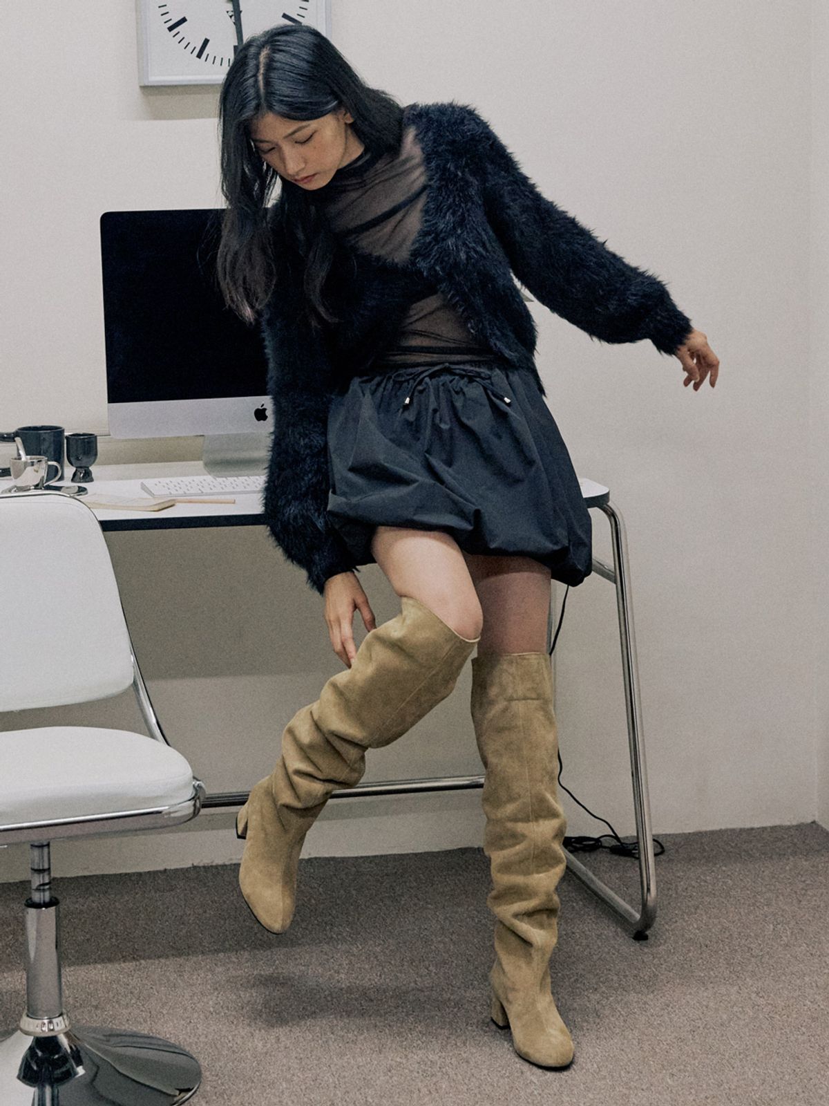 더조히(THE JOHI) Vintage Knee-High Boots_2.5CM, 5CM
