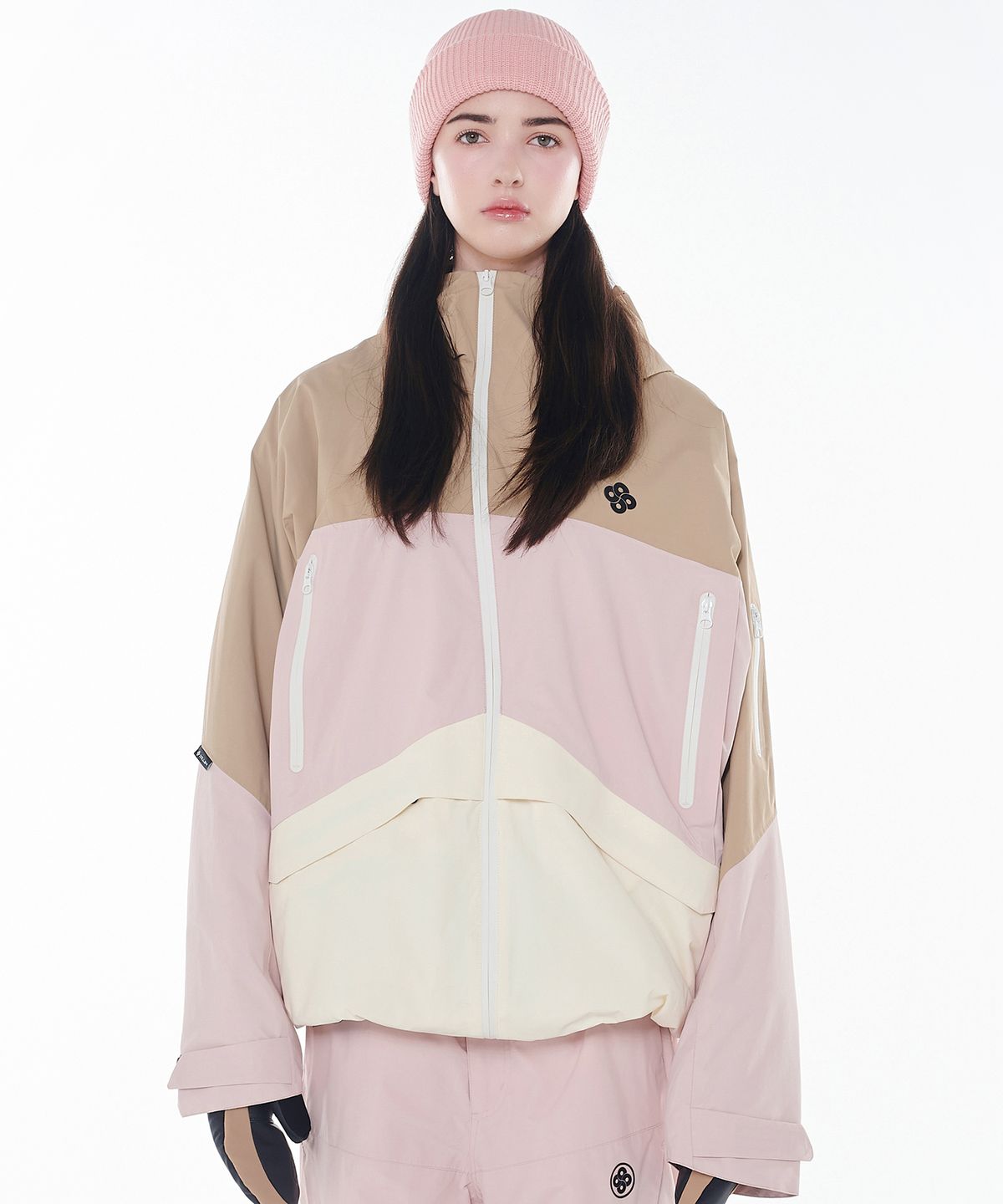 돌아우터웨어(DOLL OUTERWEAR) 2425 악티보 보드복 자켓 베이지/핑크 남녀공용