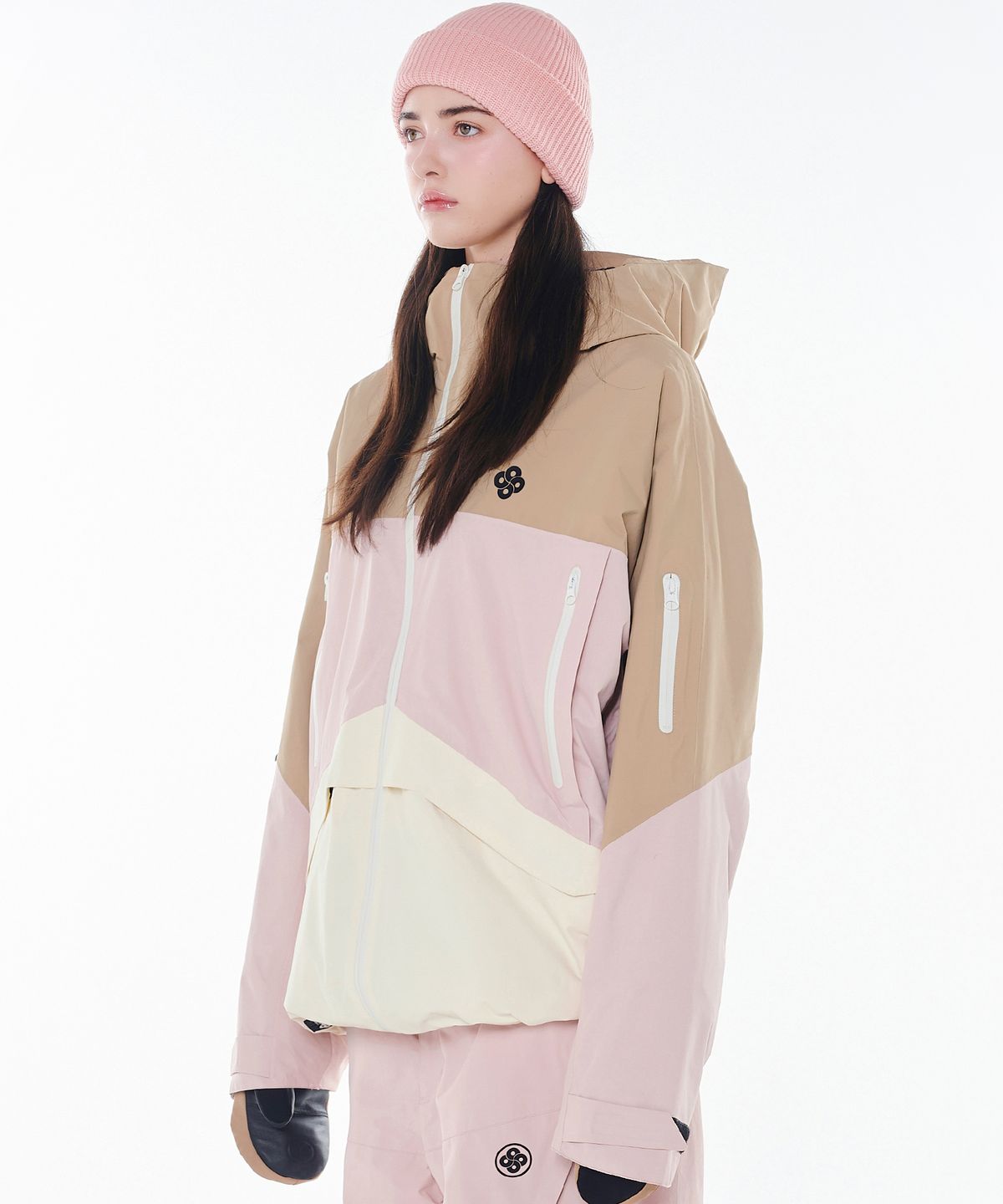 돌아우터웨어(DOLL OUTERWEAR) 2425 악티보 보드복 자켓 베이지/핑크 남녀공용