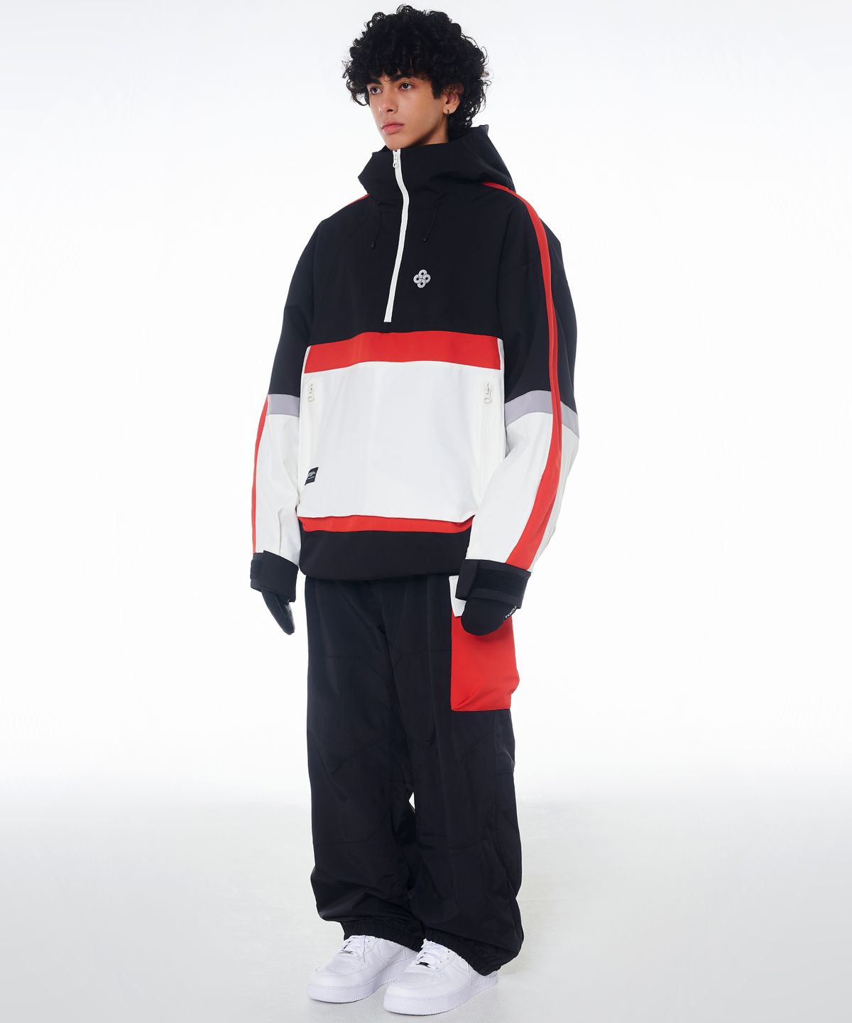 돌아우터웨어(DOLL OUTERWEAR) 2425 벨로 자켓&팬츠 보드복 세트 블랙 남녀공용