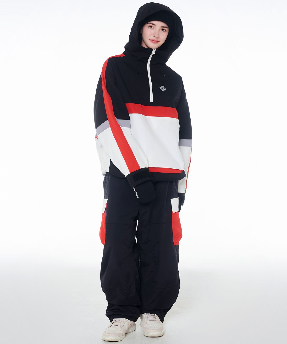 돌아우터웨어(DOLL OUTERWEAR) 2425 벨로 자켓&팬츠 보드복 세트 블랙 남녀공용