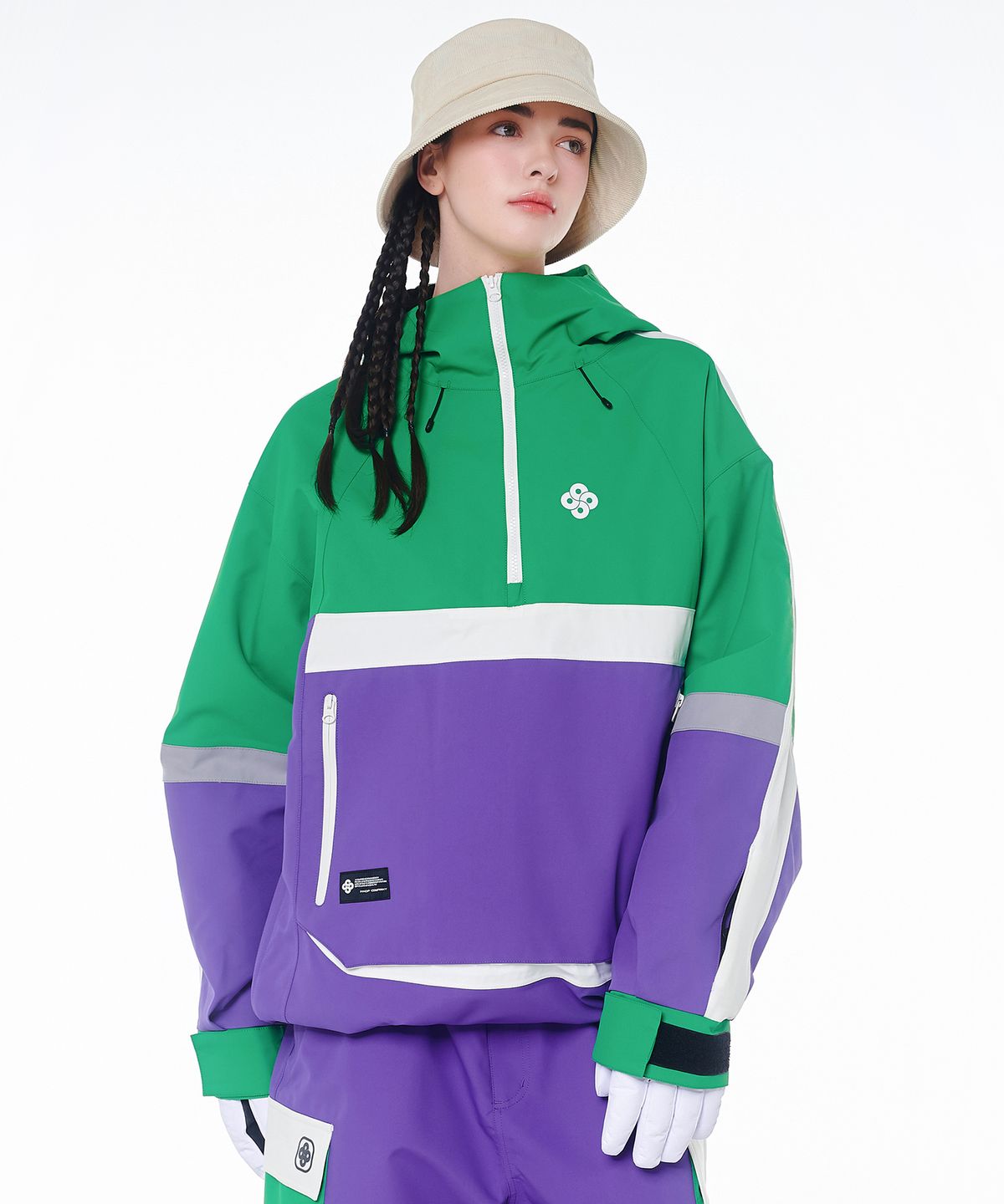 돌아우터웨어(DOLL OUTERWEAR) 2425 벨로 자켓&팬츠 보드복 세트 퍼플 남녀공용