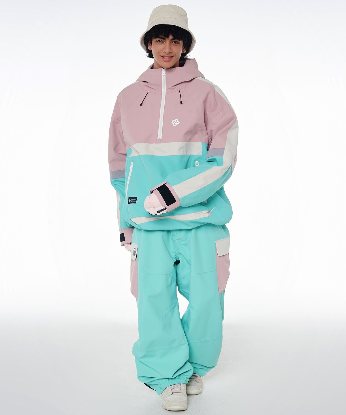 돌아우터웨어(DOLL OUTERWEAR) 2425 벨로 자켓&팬츠 보드복 세트 민트 남녀공용