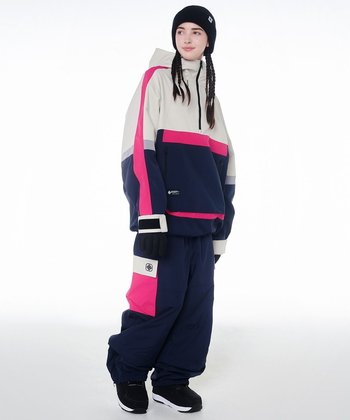 돌아우터웨어(DOLL OUTERWEAR) 2425 벨로 자켓&팬츠 보드복 세트 네이비 남녀공용