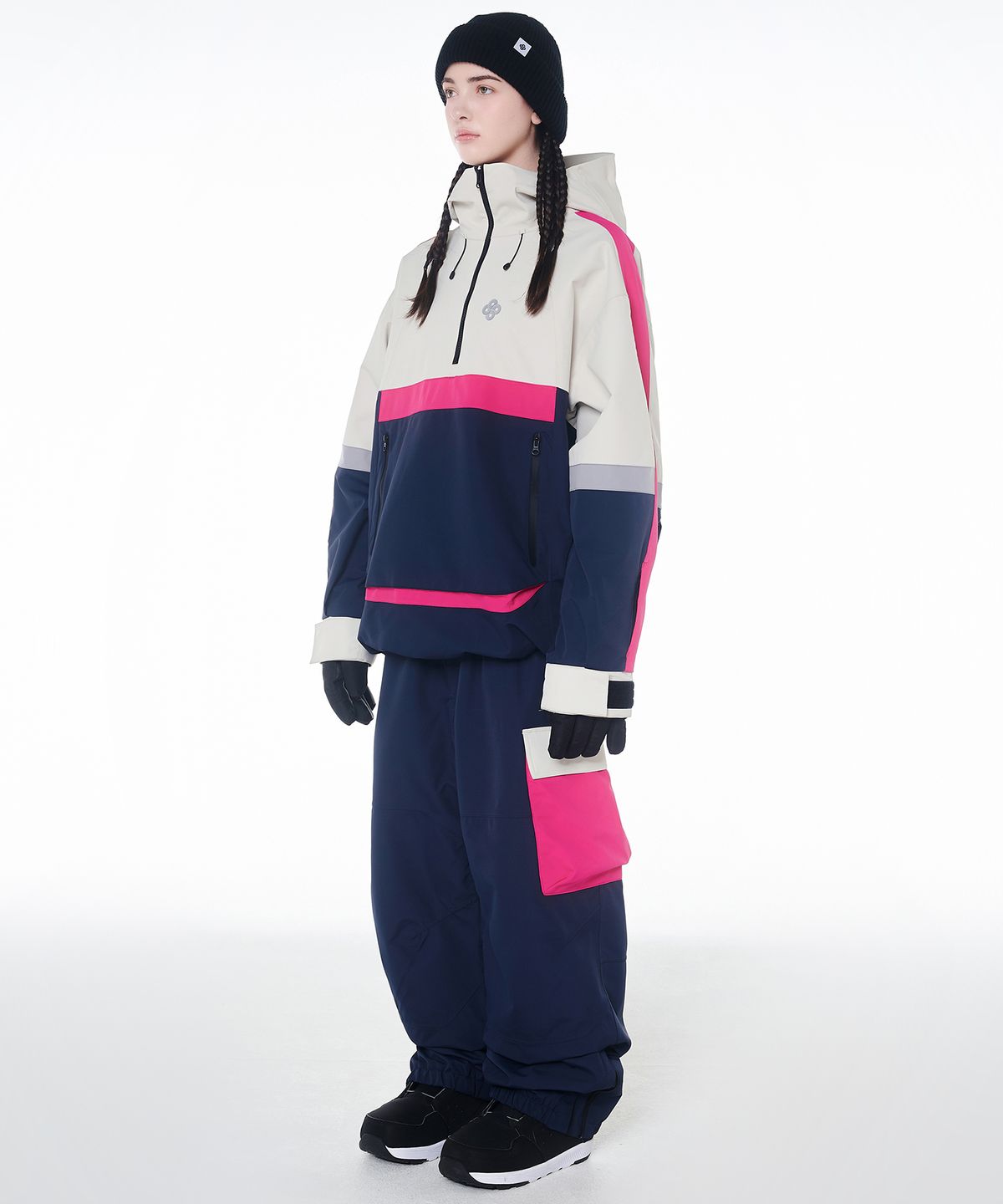 돌아우터웨어(DOLL OUTERWEAR) 2425 벨로 자켓&팬츠 보드복 세트 네이비 남녀공용