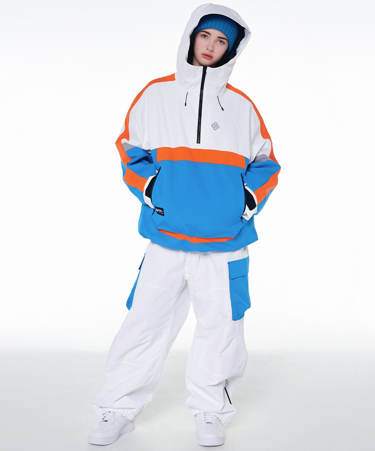 돌아우터웨어(DOLL OUTERWEAR) 2425 벨로 자켓&팬츠 보드복 세트 블루 남녀공용