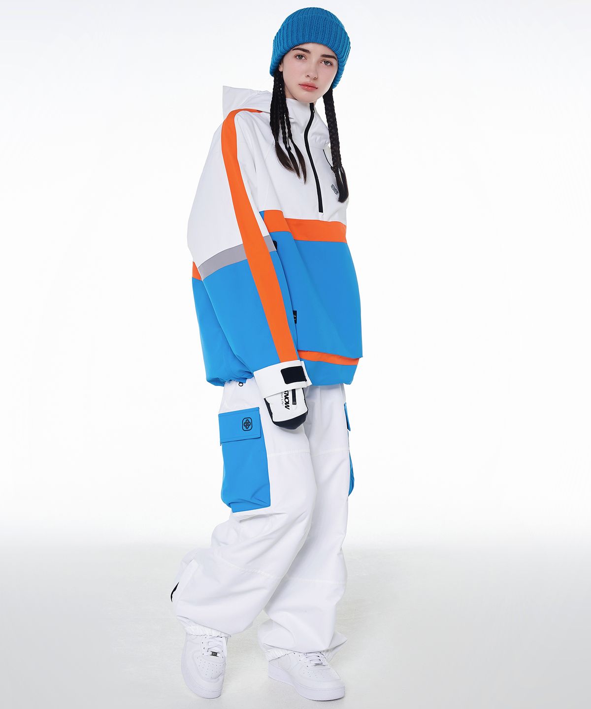 돌아우터웨어(DOLL OUTERWEAR) 2425 벨로 자켓&팬츠 보드복 세트 블루 남녀공용
