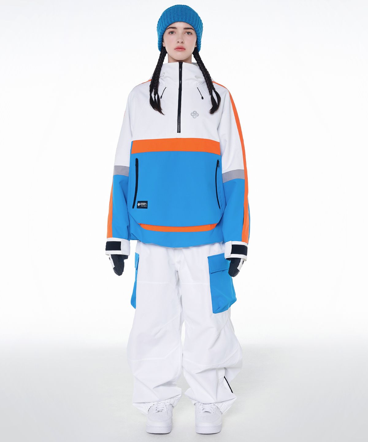 돌아우터웨어(DOLL OUTERWEAR) 2425 벨로 자켓&팬츠 보드복 세트 블루 남녀공용