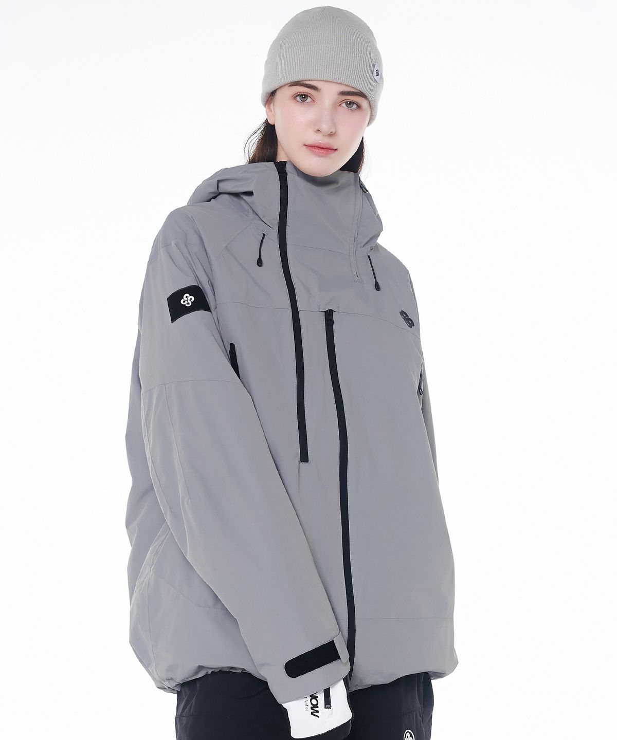 돌아우터웨어(DOLL OUTERWEAR) 2425 리카 보드복 아노락 자켓 그레이 남녀공용