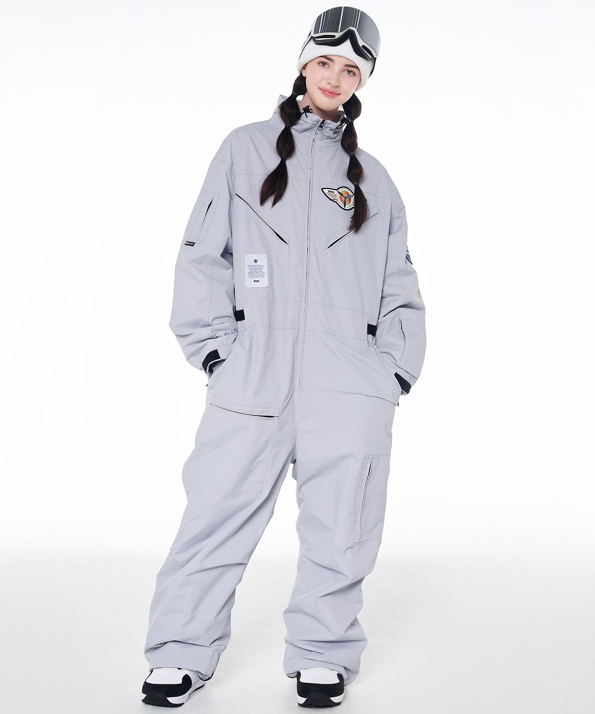 돌아우터웨어(DOLL OUTERWEAR) 2425 볼칸 보드복 워크 점프슈트 그레이 남녀공용