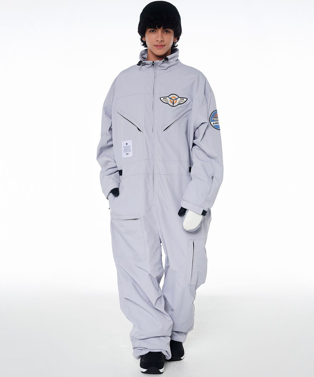 돌아우터웨어(DOLL OUTERWEAR) 2425 볼칸 보드복 워크 점프슈트 그레이 남녀공용