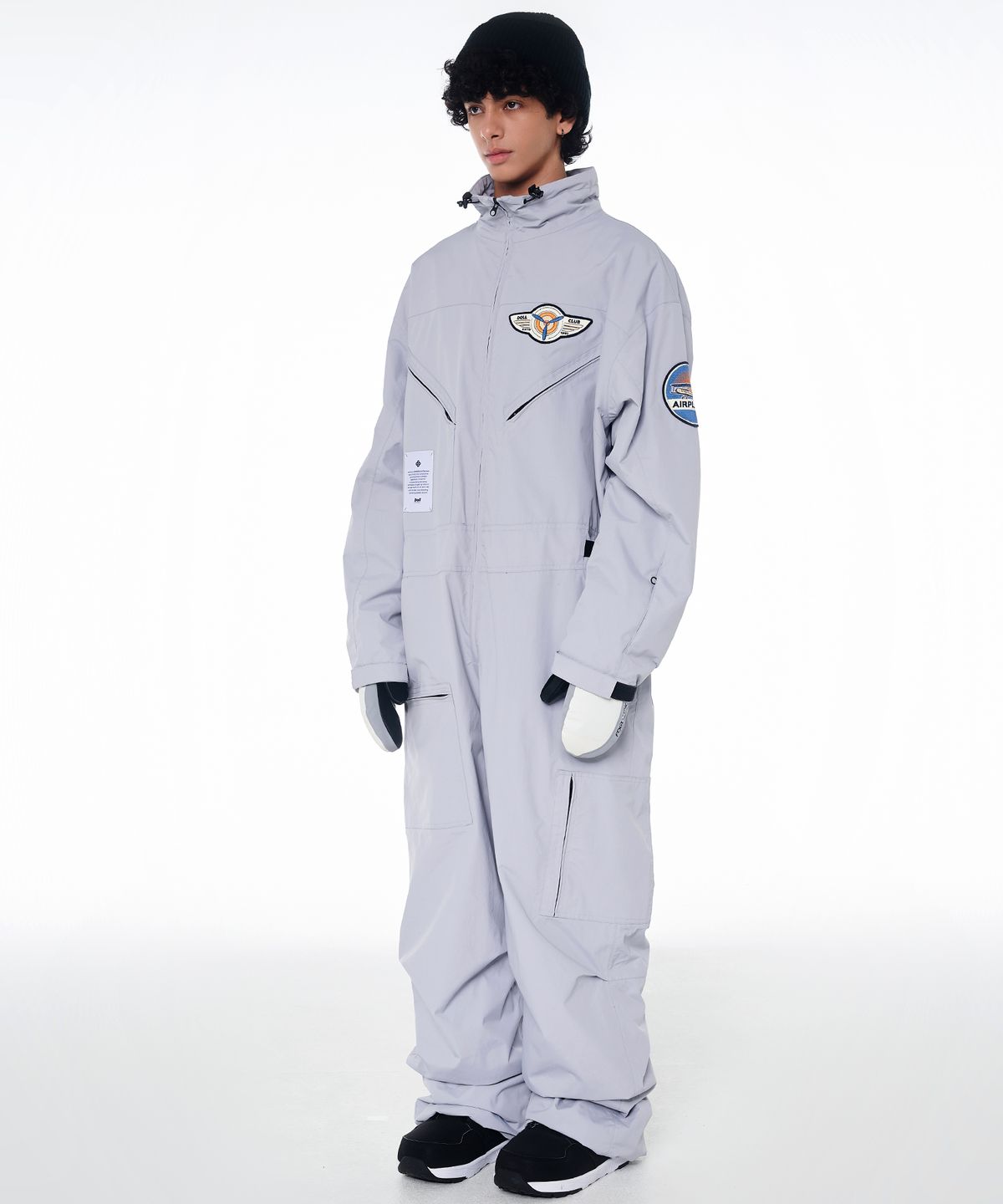 돌아우터웨어(DOLL OUTERWEAR) 2425 볼칸 보드복 워크 점프슈트 그레이 남녀공용