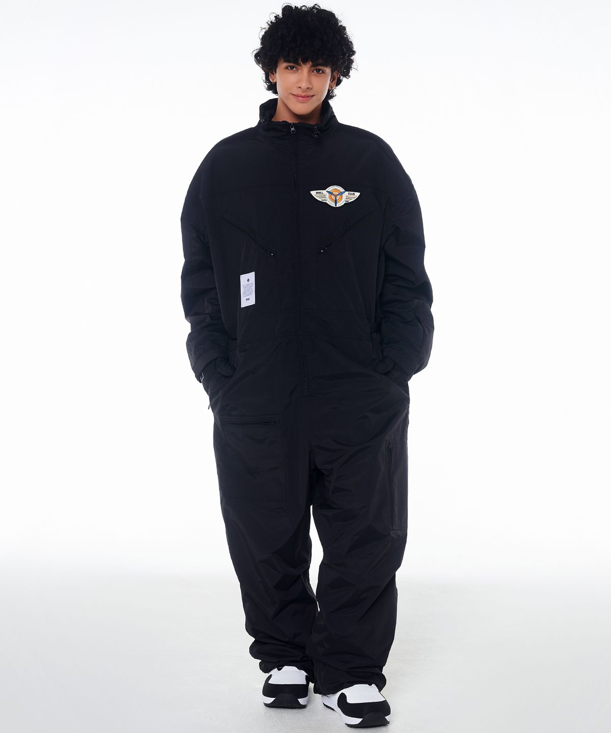 돌아우터웨어(DOLL OUTERWEAR) 2425 볼칸 보드복 워크 점프슈트 블랙 남녀공용