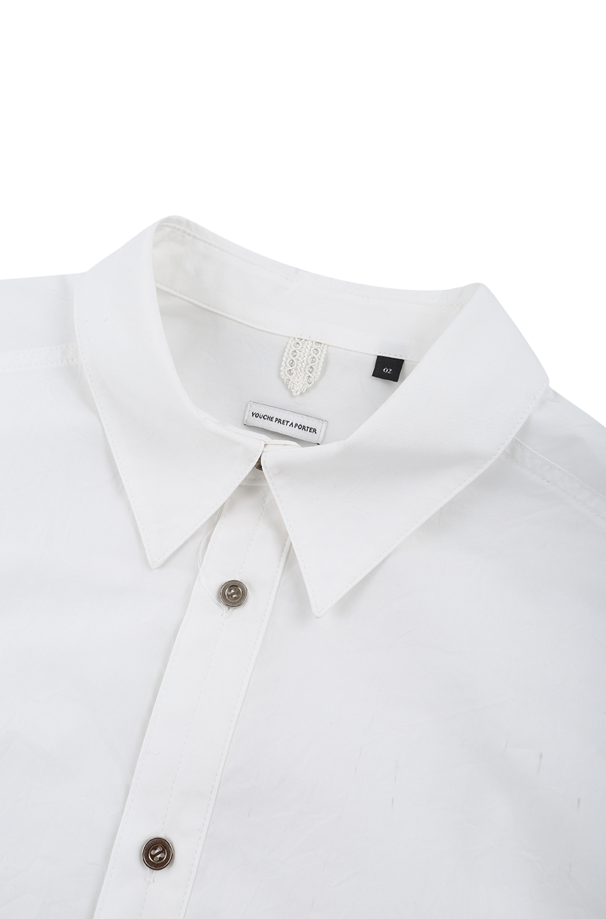 유체 프레타 포르테(YOUCHE PRET A PORTER) AR CREASED SUN-GRIB SHIRTS White