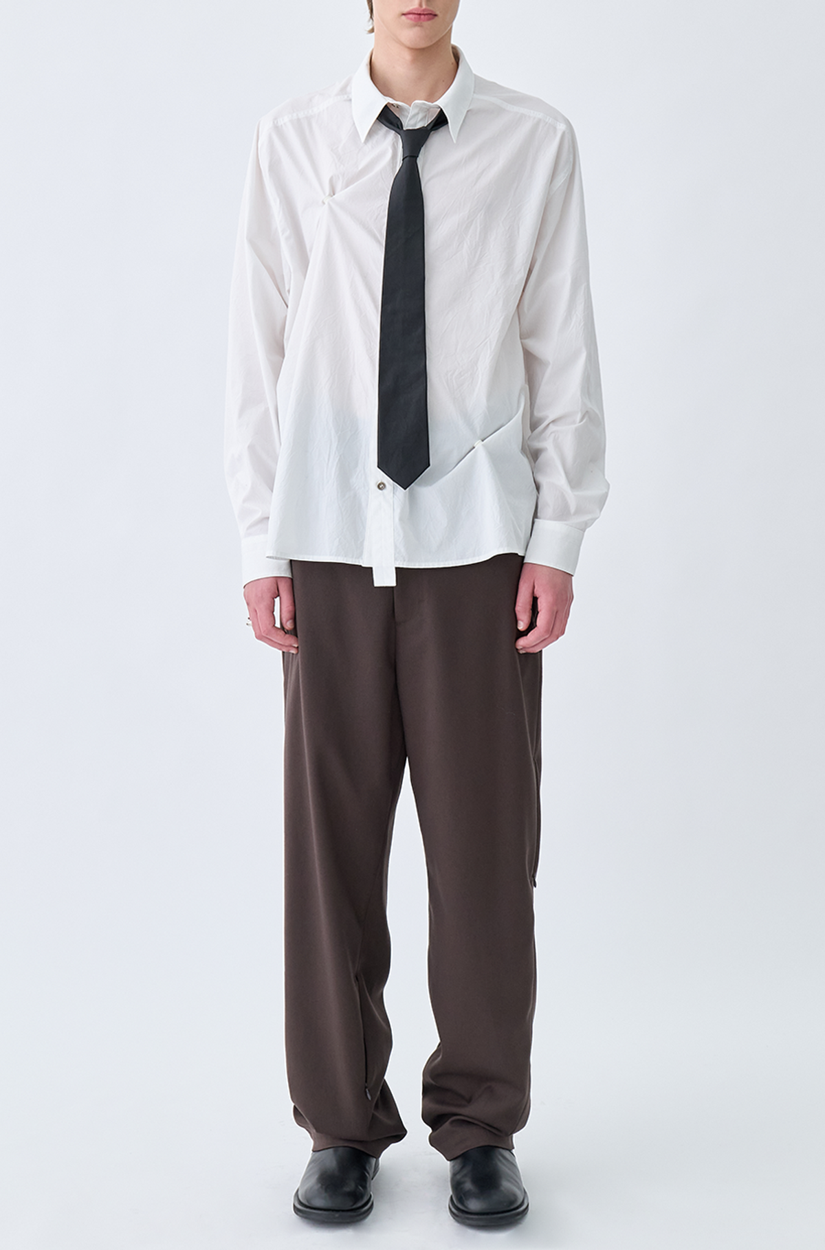 유체 프레타 포르테(YOUCHE PRET A PORTER) AR CREASED SUN-GRIB SHIRTS White