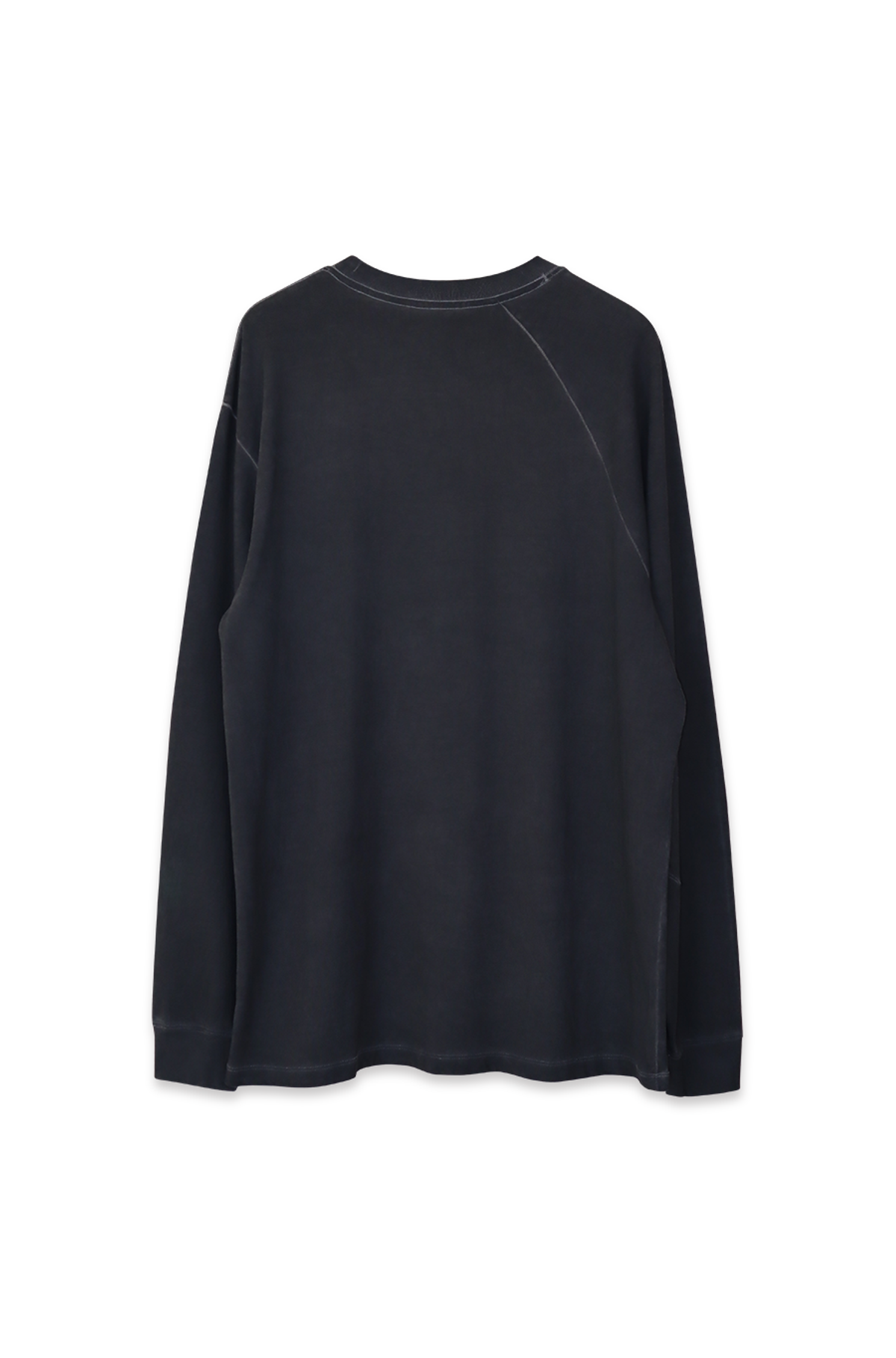 유체 프레타 포르테(YOUCHE PRET A PORTER) AR ASYMMETRY LONG SLEEVE TEE Washed Black