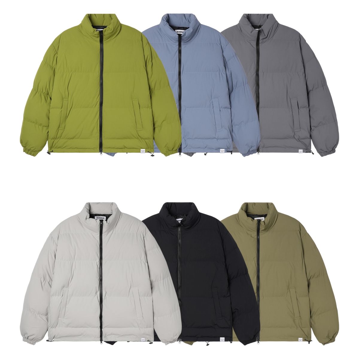 어퍼스트로피 콤마(APOSTROPHE COMMA) 바텀 포인트 매트 푸퍼 숏 패딩_라이트그레이