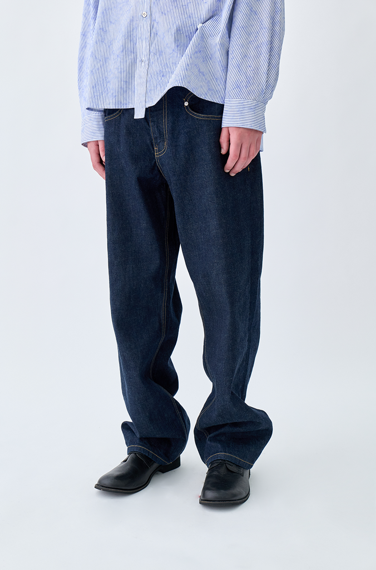 유체 프레타 포르테(YOUCHE PRET A PORTER) AR NEO WASHED DENIM Indigo blue