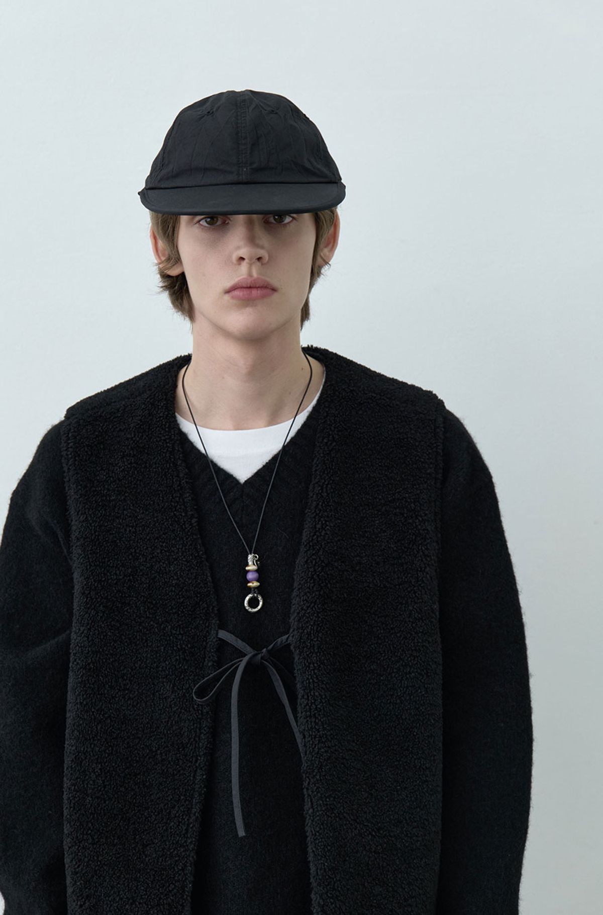 유체 프레타 포르테(YOUCHE PRET A PORTER) AR CREASED SIX PANEL CAP Black